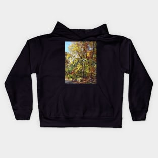 Mountainside NJ - Autumn Stroll Kids Hoodie